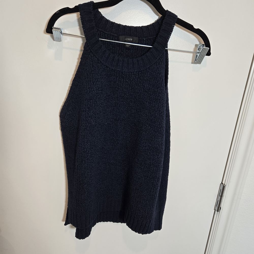 J. Crew Navy Knit Halter Top